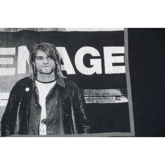 Vintage 2002 Kurt Cobain Teenage End of Music T Shirt Men's L Grunge Music Tee - Picture 4 of 10
